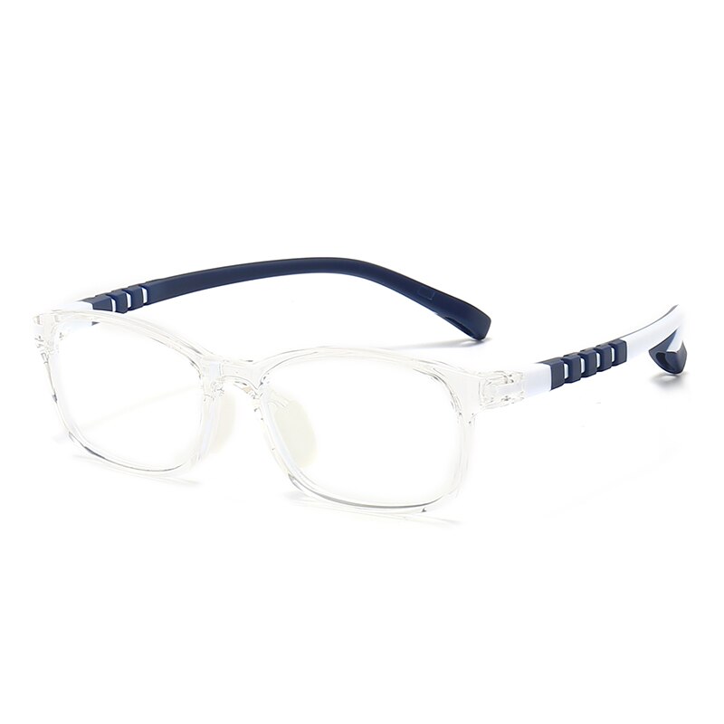 Oveliness Unisex Children's Full Rim Square Tr 90 Titanium Eyeglasses Trd107 Full Rim Oveliness c7 transparent  