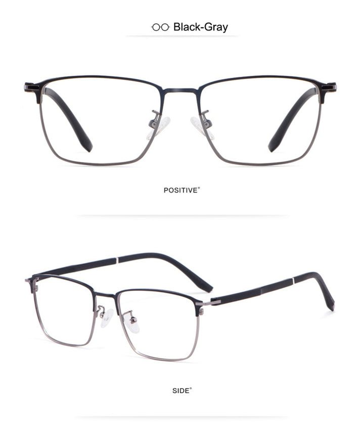 Hotony Unisex Full Rim Square Alloy Frame Eyeglasses 3007 Full Rim Hotony   