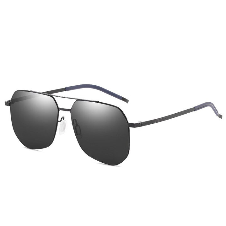 Yimaruili Unisex Full Rim Alloy Frame Polarized Sunglasses ZM8072C Sunglasses Yimaruili Sunglasses Black  