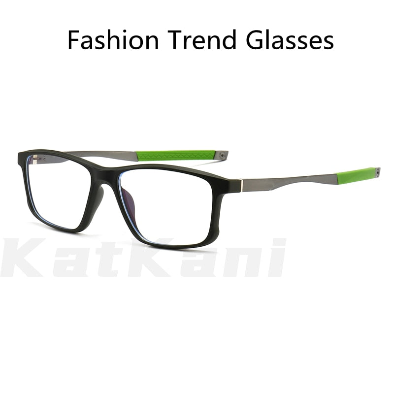 KatKani Men's Full Rim TR90 Aluminum Magnesium Square Frame Sports Eyeglasses 5827 Full Rim KatKani Eyeglasses   