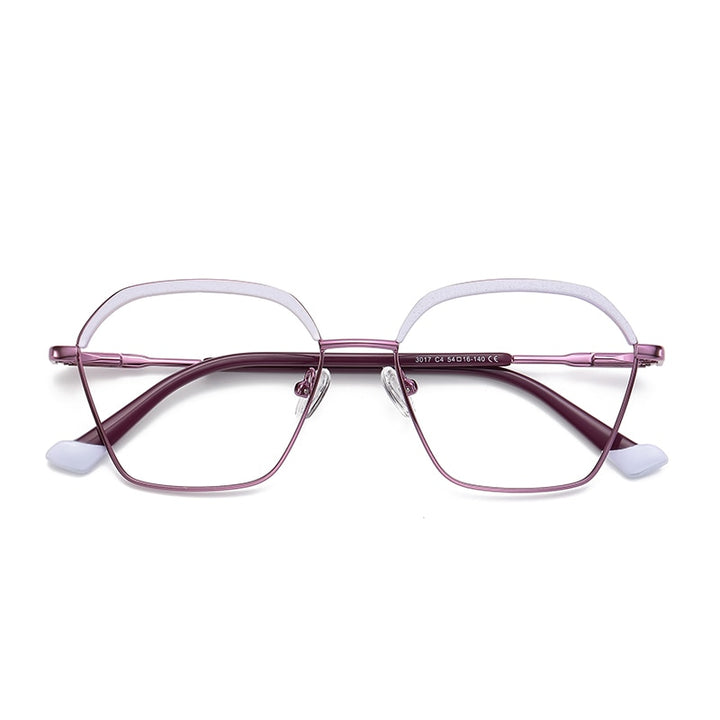 Gmei Women's Full Rim Alloy Square Frame Eyeglasses 3017 Full Rim Gmei Optical C4  