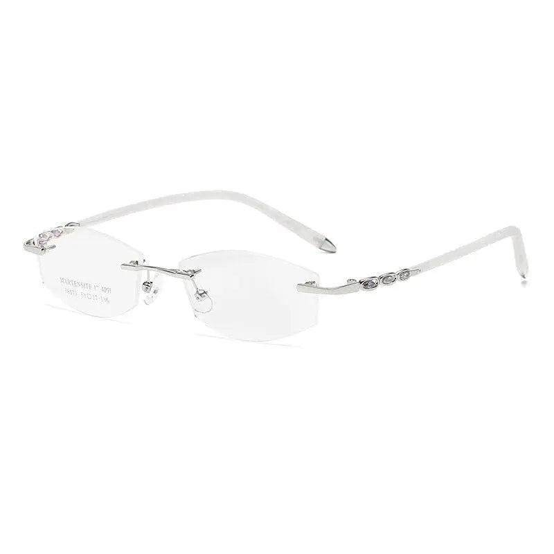 Zirosat 58075 Women's Eyeglasses Rimless Clear Eyewear Frame - silver