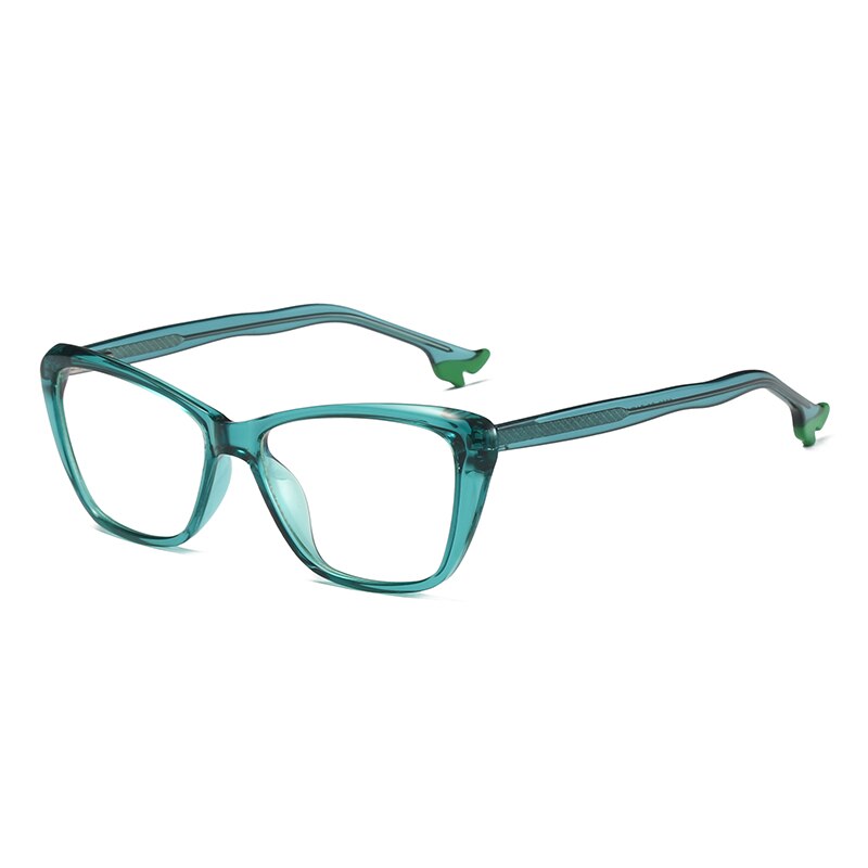 Oveliness Women's Full Rim Square Cat Eye Tr 90 Titanium Eyeglasses Pf2029 Full Rim Oveliness green  