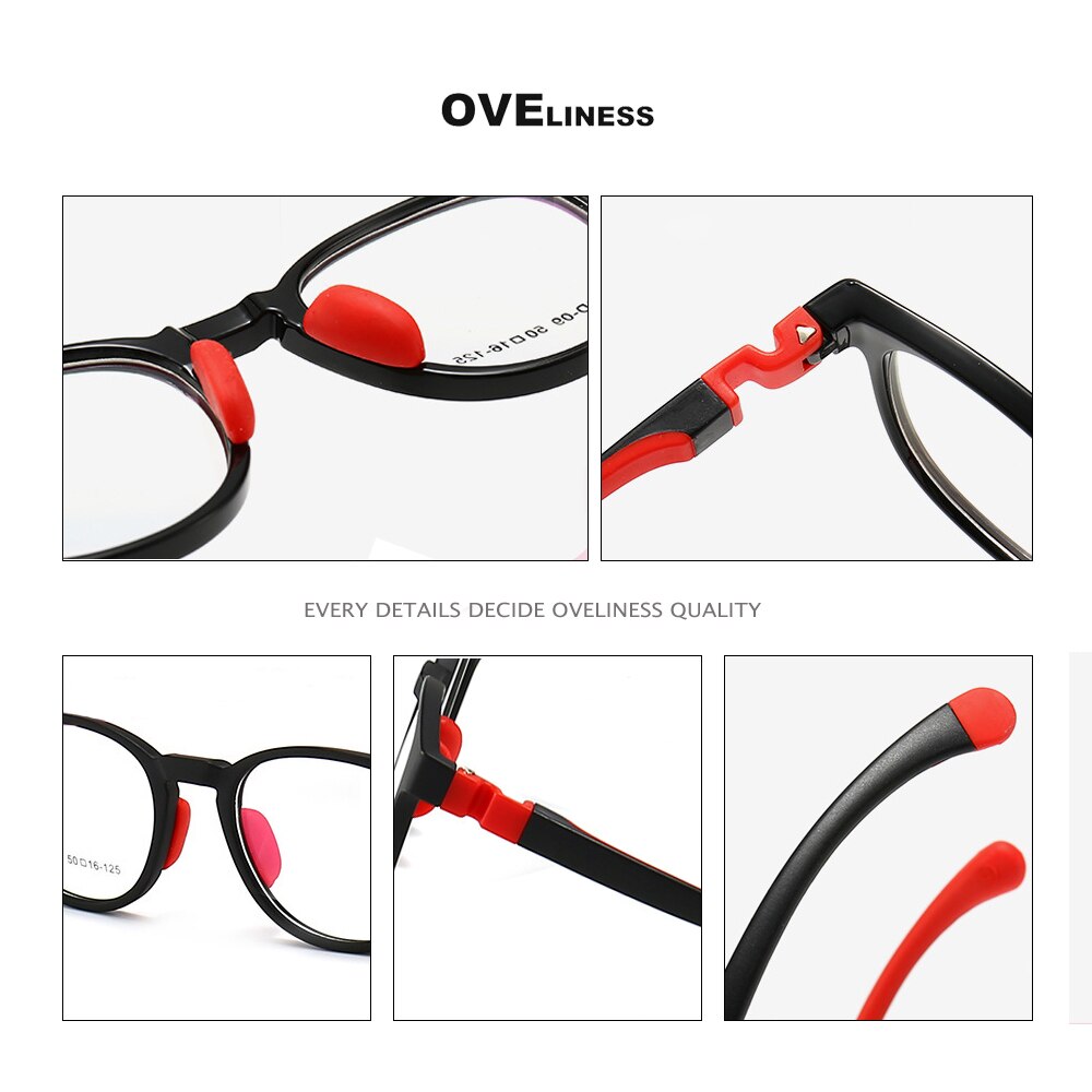 Oveliness Unisex Children's Full Rim Round Tr 90 Titanium Eyeglasses Olp09 Full Rim Oveliness   