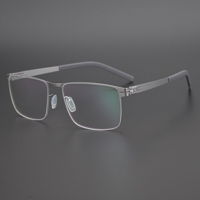 Gatenac Unisex Full Rim Square Titanium Alloy Screwless Frame Eyeglasses Gxyj655 Full Rim Gatenac 5  
