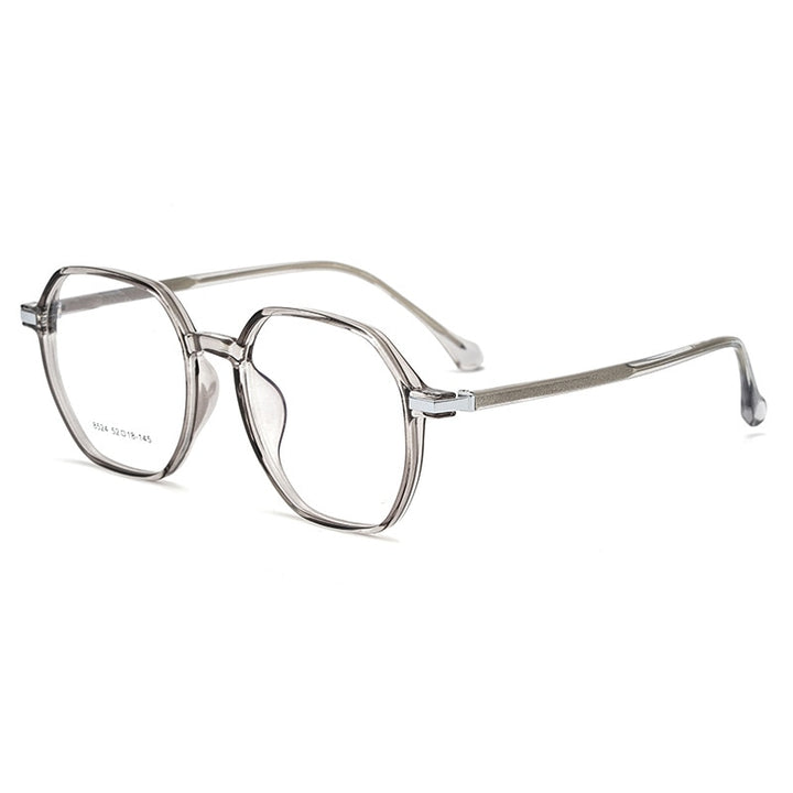 KatKani Women's Full Rim Round Frame Resin Plated Alloy Frame Eyeglasses 8524yf Full Rim KatKani Eyeglasses   