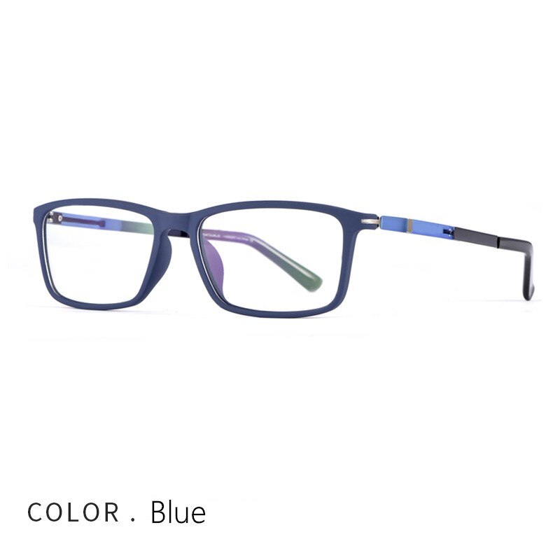 Yimaruili Unisex TR 90 Resin Titanium Full Rim Frame Eyeglasses P9164 Full Rim Yimaruili Eyeglasses Blue China 