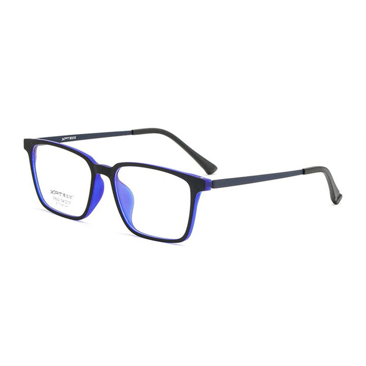 Hotony Unisex Full Rim Square TR 90 Resin B Titanium Frame Eyeglasses Full Rim Hotony Blue  