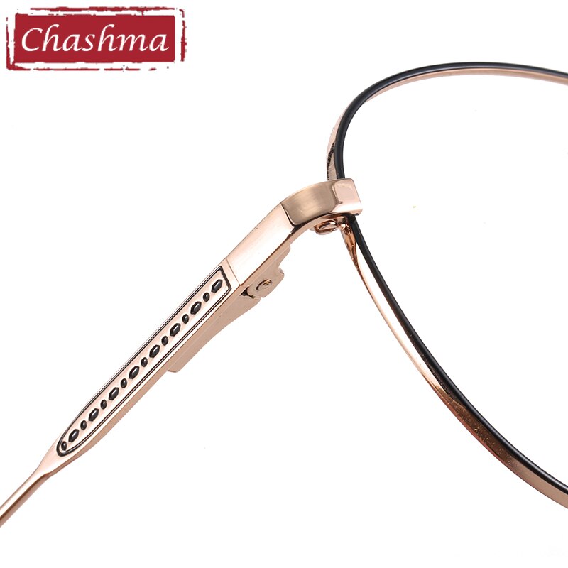 Unisex Spring Hinge Oval Alloy Frame Eyeglasses 1041 Frame Chashma   