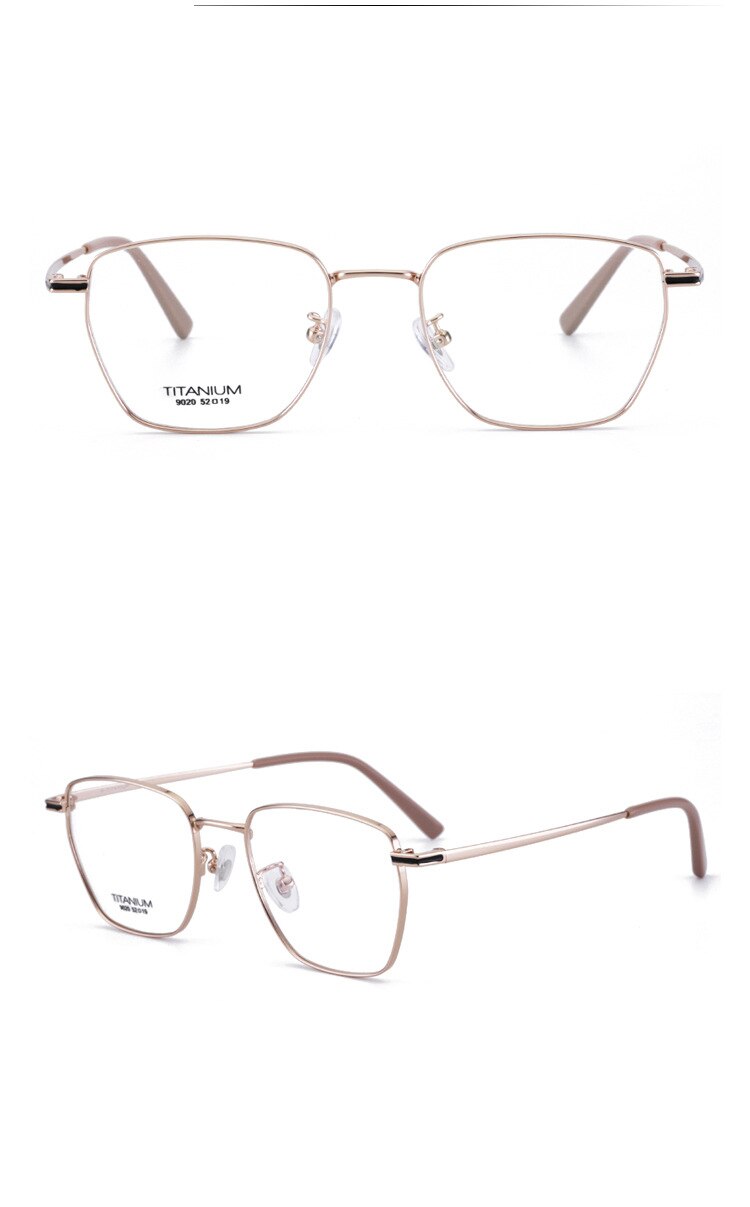 Muzz Men's Full Rim Square Titanium Frame Eyeglasses T9020 Full Rim Muzz 4  