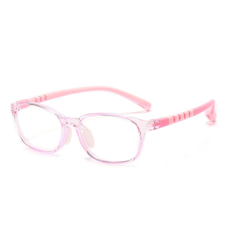 Oveliness Unisex Children's Full Rim Square Tr 90 Titanium Eyeglasses Trd109 Full Rim Oveliness c8 pink  