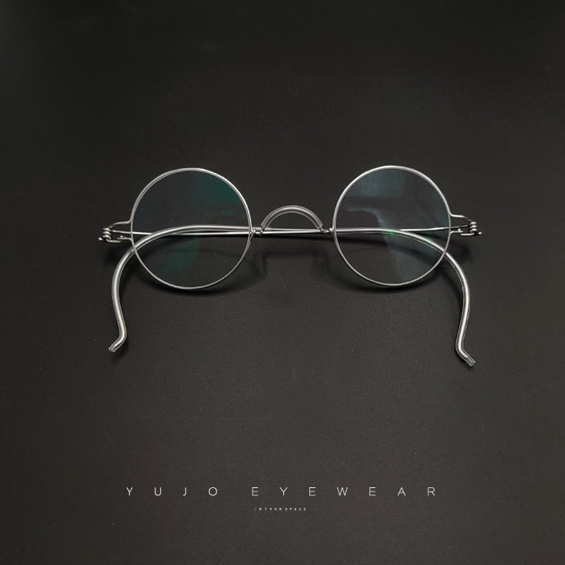 Yujo Women's Full Rim Round Stainless Steel Eyeglasses Y048 Full Rim Yujo   