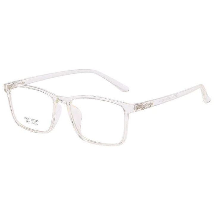 Hotony Unisex Full Rim TR 90 Resin Rectangle Frame Eyeglasses 227 Full Rim Hotony TRANSPARENT WHITE  