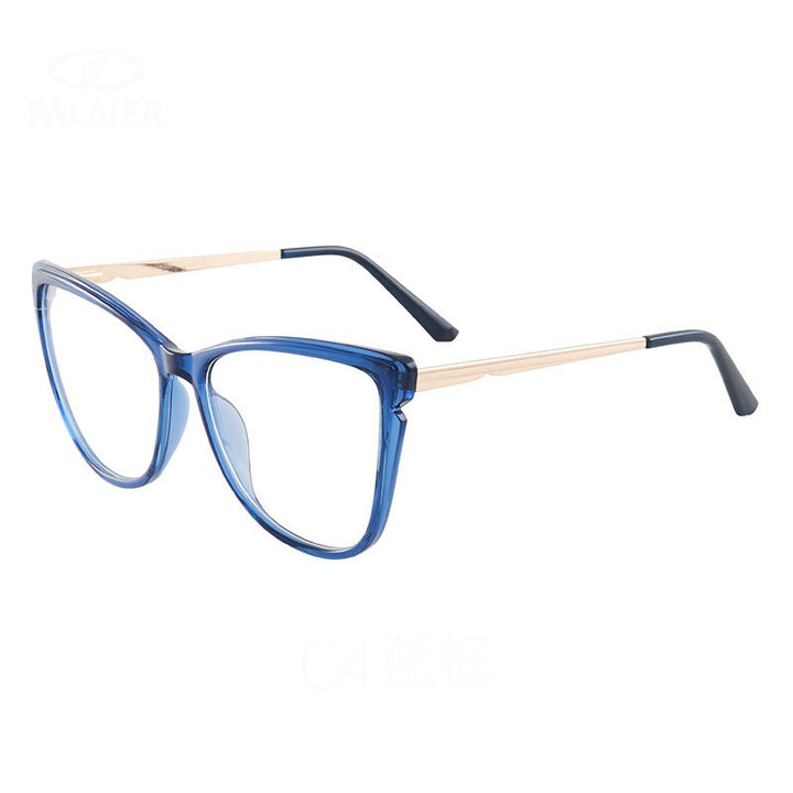 Hotony Women's Full Rim TR 90 Resin Cat Eye Frame Eyeglasses 7021 Full Rim Hotony Blue  