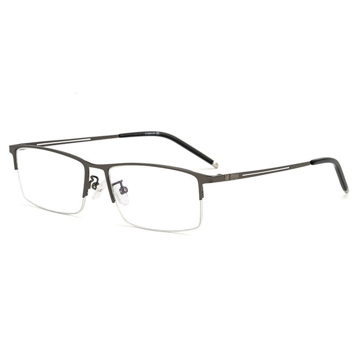 KatKani Men's Semi Rim Square β Titanium Alloy Frame Eyeglasses 990070 Semi Rim KatKani Eyeglasses   