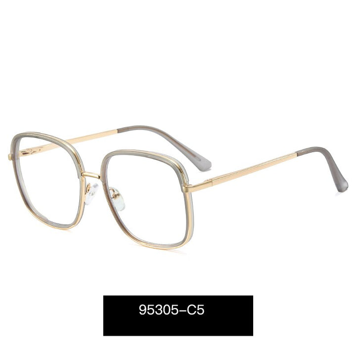 Hotony Women's Full Rim Square TR 90 Resin Frame Eyeglasses 95305 Full Rim Hotony C5  