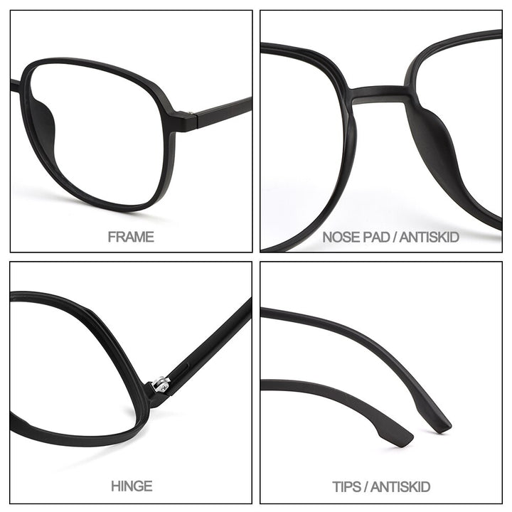 Unisex Eyeglasses Tr90 Frame Large Size Ultralight Plastic M9159 Frame Gmei Optical   
