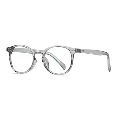 Ralferty Women's Eyeglasses Round Anti Blue Light D2301 Anti Blue Ralferty C3 Clear Gray  