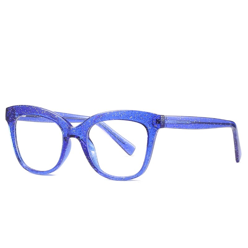 Hotochki Women's Full Rim Cat Eye TR-90 Resin Frame Eyeglasses 2017 Full Rim Hotochki Blue  