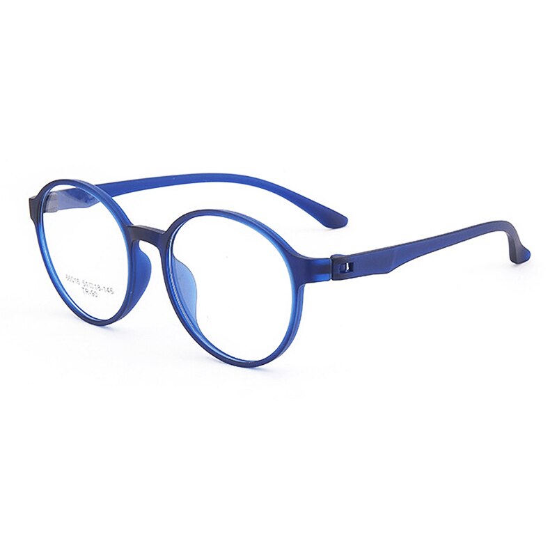 KatKani Unisex Full Rim Round TR 90 Resin Screwless Frame Eyeglasses Full Rim KatKani Eyeglasses Blue  