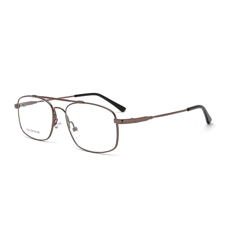 Laoyehui Men's Eyeglasses Square Titanium Reading Glasses 3029a Reading Glasses Laoyehui 0 Brown 