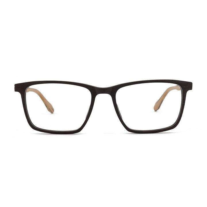 Hdcrafter Men's Full Rim Oversized Square Wood Frame Eyeglasses 1696 Full Rim Hdcrafter Eyeglasses   