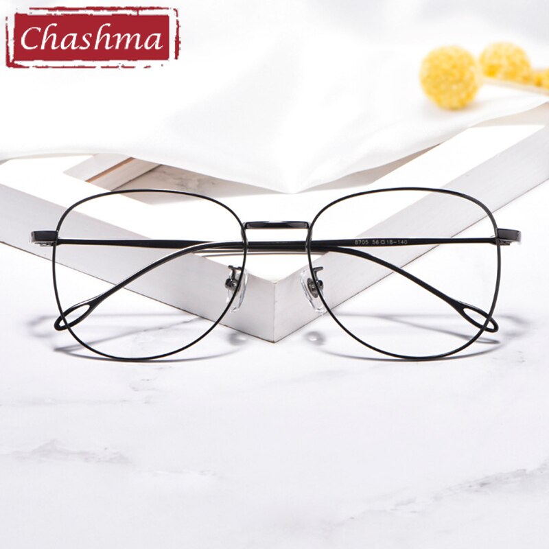 Chashma Ottica Unisex Full Rim Round Square Stainless Steel Eyeglasses Full Rim Chashma Ottica   