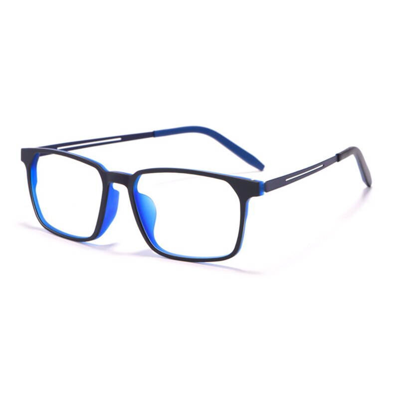 Unisex Eyeglasses Plastic Titanium Flexible Legs Tr90 8878 Frame Gmei Optical BLACK-BLUE  