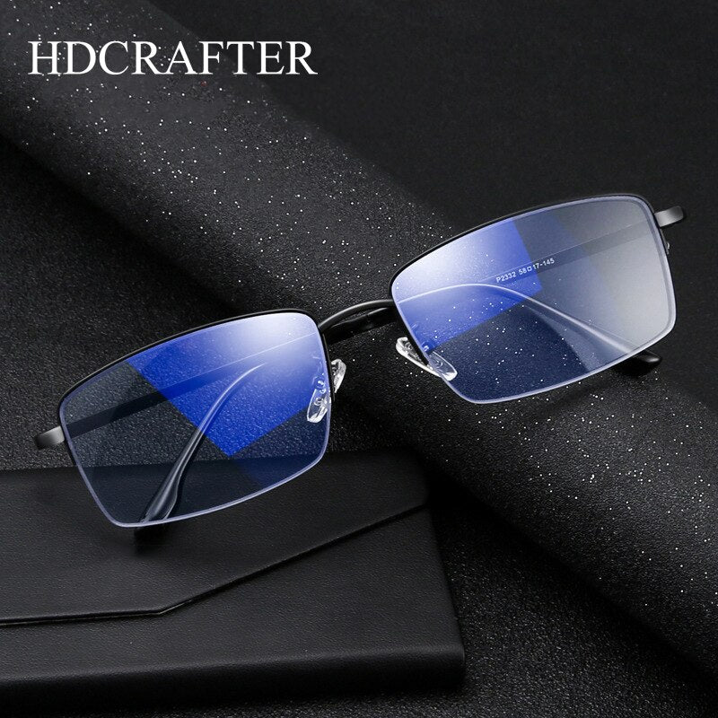 Hdcrafter Unisex Full Rim Rectangle Square Alloy Frame Eyeglasses 2332 Full Rim Hdcrafter Eyeglasses   