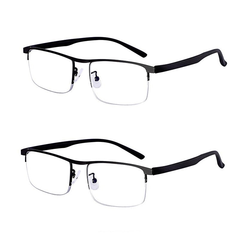 Intelligent Multifocal Progressive Unisex Reading Glasses And Dual-Use Anti-Blue Light Automatic Adjustment Eyewear Reading Glasses Evun Huo +100 2pc Black 