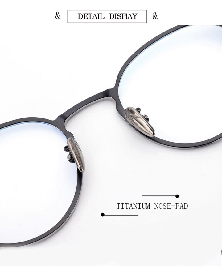 Aissuarvey Round Full Rim Titanium Frame Unisex Eyeglasses Ufo061 Full Rim Aissuarvey Eyeglasses   