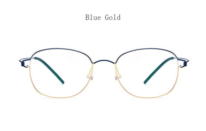 Hdcrafter Unisex Full Rim Round Titanium Screwless Frame Eyeglasses 28618 Full Rim Hdcrafter Eyeglasses   