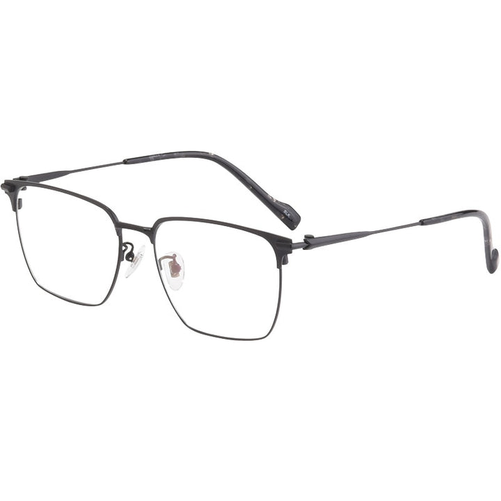 Yimaruili Men's Full Rim IP Plated β Titanium Square Frame Eyeglasses 80126 Full Rim Yimaruili Eyeglasses   