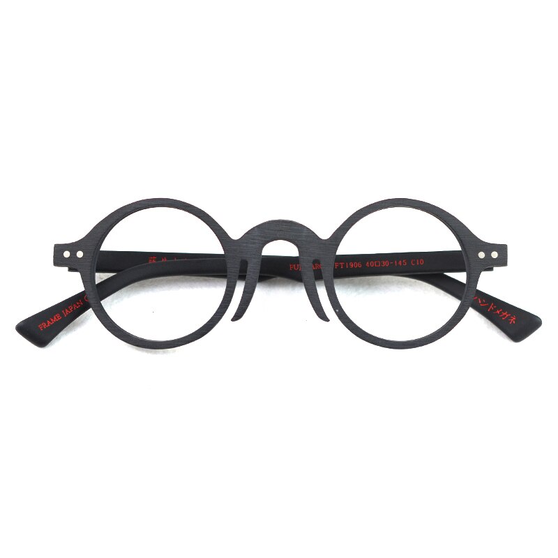 Hdcrafter Unisex Full Rim Round Acetate Wood Frame Eyeglasses Ft1906 Full Rim Hdcrafter Eyeglasses   