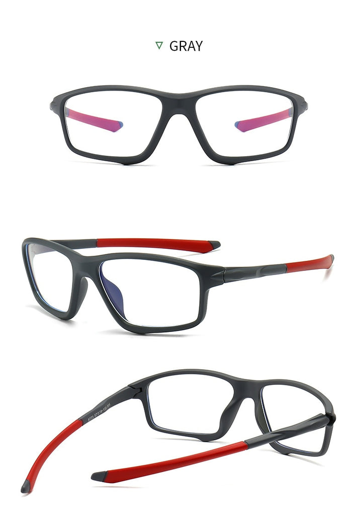 Yimaruili Men's Full Square Rim TR 90 Resin Sport Frame Eyeglasses TR5773 Sport Eyewear Yimaruili Eyeglasses   