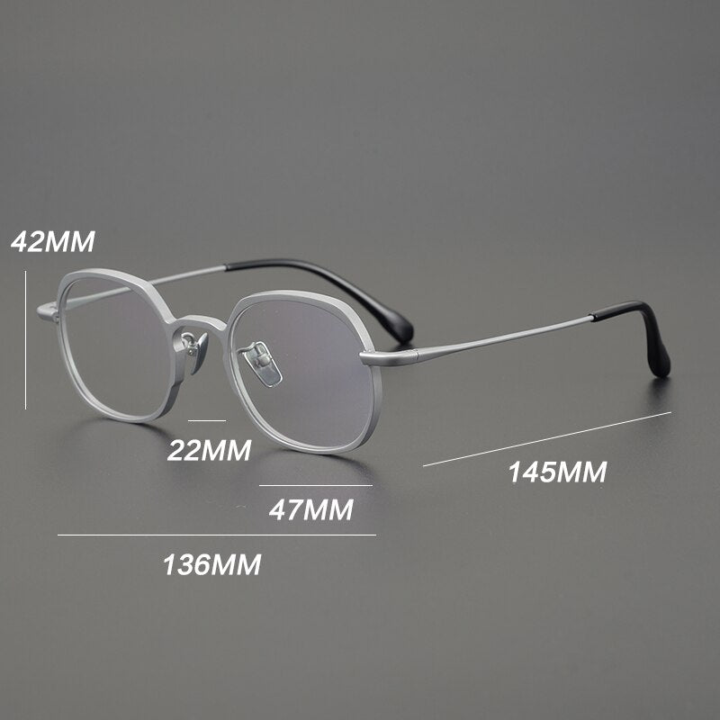 Gatenac Unisex Full Rim Square Titanium Frame Eyeglasses Gxyj700 Full Rim Gatenac   