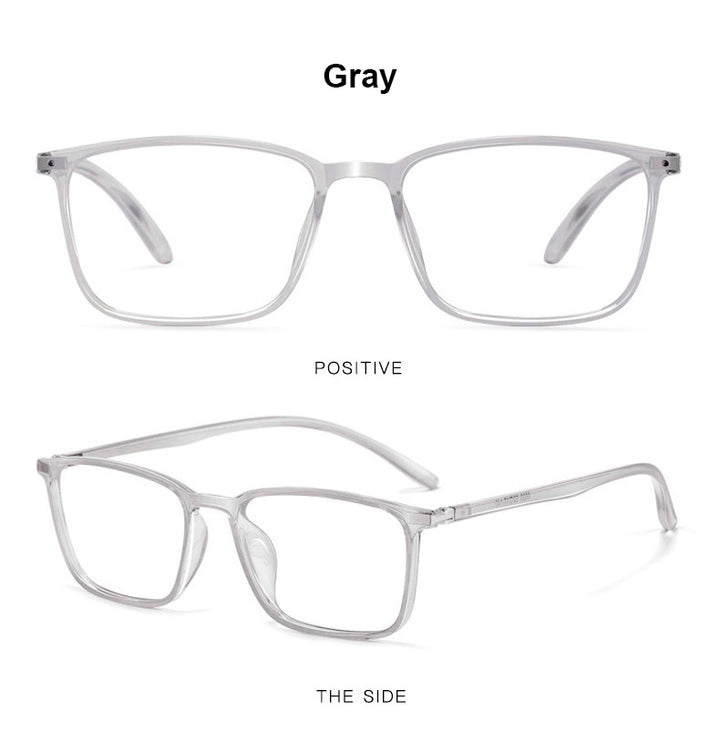 Hotony Unisex Full Rim Square TR 90 Resin Frame Eyeglasses 6633 Full Rim Hotony   