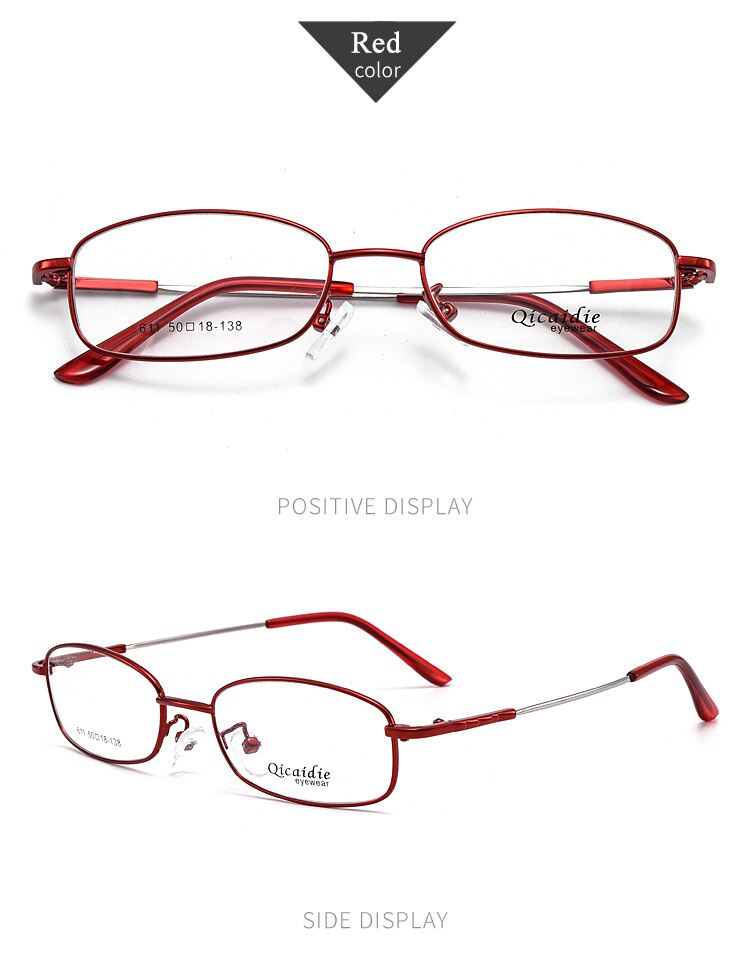 Unisex Full Rim Memory Alloy Frame Eyeglasses S611 Full Rim Bclear   