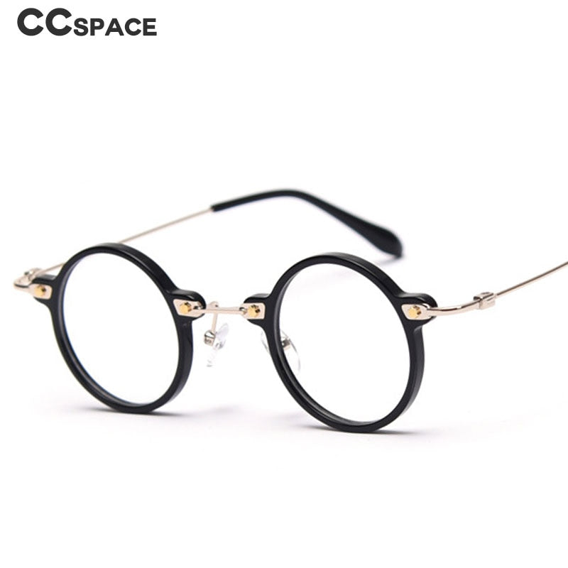 CCSpace Unisex Full Rim Roud Acetate Frame Eyeglasses 49811 Full Rim CCspace   
