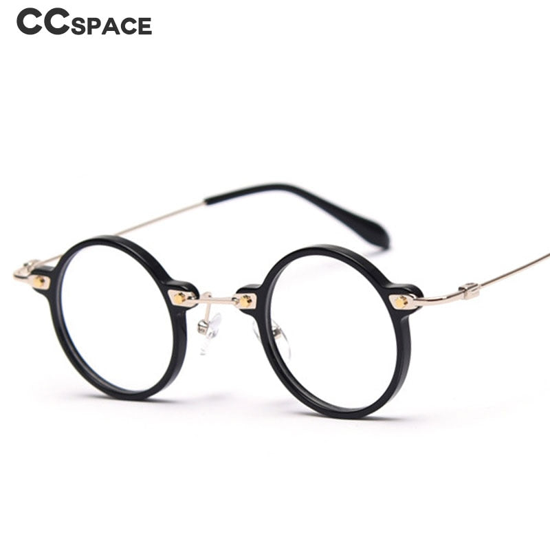 CCspace Unisex Full Rim Roud Acetate Frame Eyeglasses 49811 Full Rim CCspace   