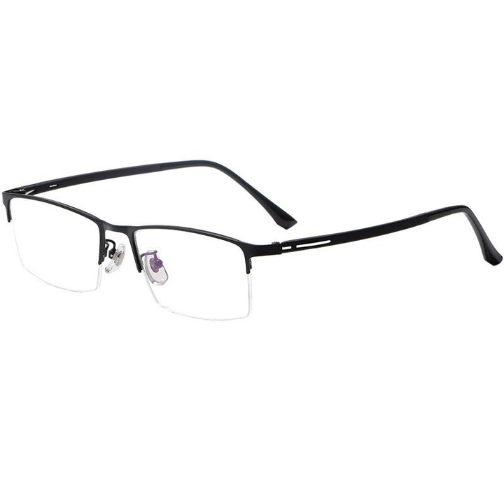 Yimaruili Unisex Semi Rim Titanium Alloy Frame Eyeglasses P9916 Semi Rim Yimaruili Eyeglasses   