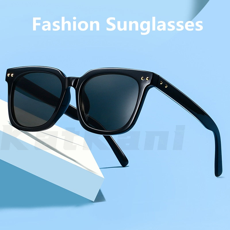 KatKani Unisex Full Rim Square TR 90 Resin Polystyrene Lens Polarized Sunglasses Ct2016 Sunglasses KatKani Sunglasses   
