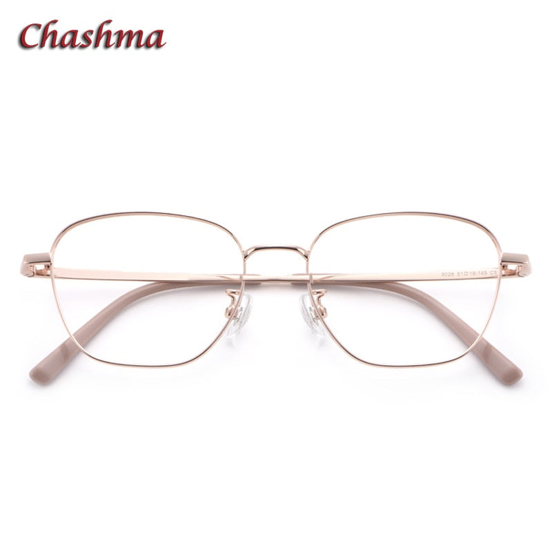 Chashma Ochki Unisex Full Rim Irregular Square Titanium Eyeglasses 9026 Full Rim Chashma Ochki   