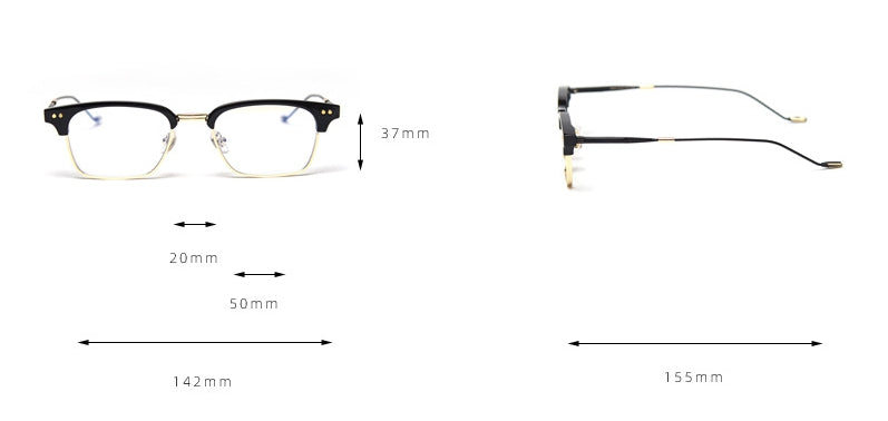 CCSpace Unisex Full Rim Square Tr 90 Titanium Frame Eyeglasses 49056 Full Rim CCspace   