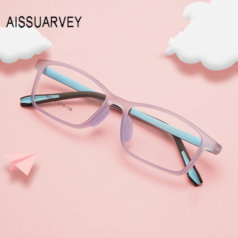 Aissuarvey Children's Rectangular Full Rim Sports Frame Unisex Eyeglasses 8097 Sport Eyewear Aissuarvey Eyeglasses   