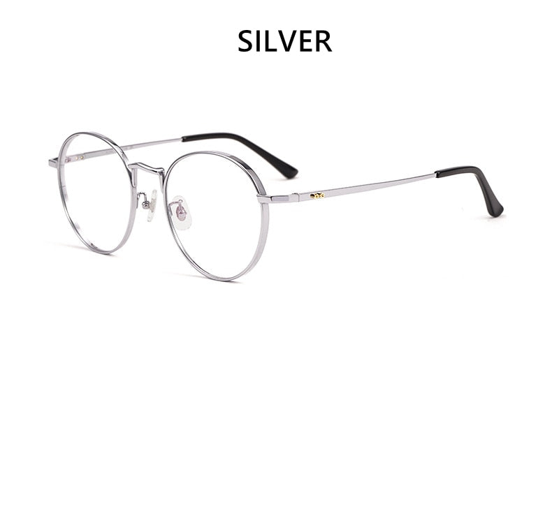 Yimaruili Unisex Full Rim Round Titanium Frame Eyeglasses 3388 Full Rim Yimaruili Eyeglasses   