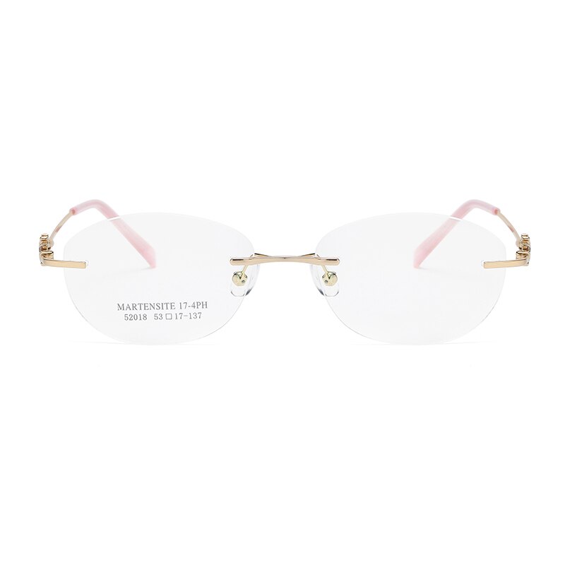 Zirosat 52018 Women's Eyeglasses Alloy Rimless Diamond Cutting Rimless Zirosat   