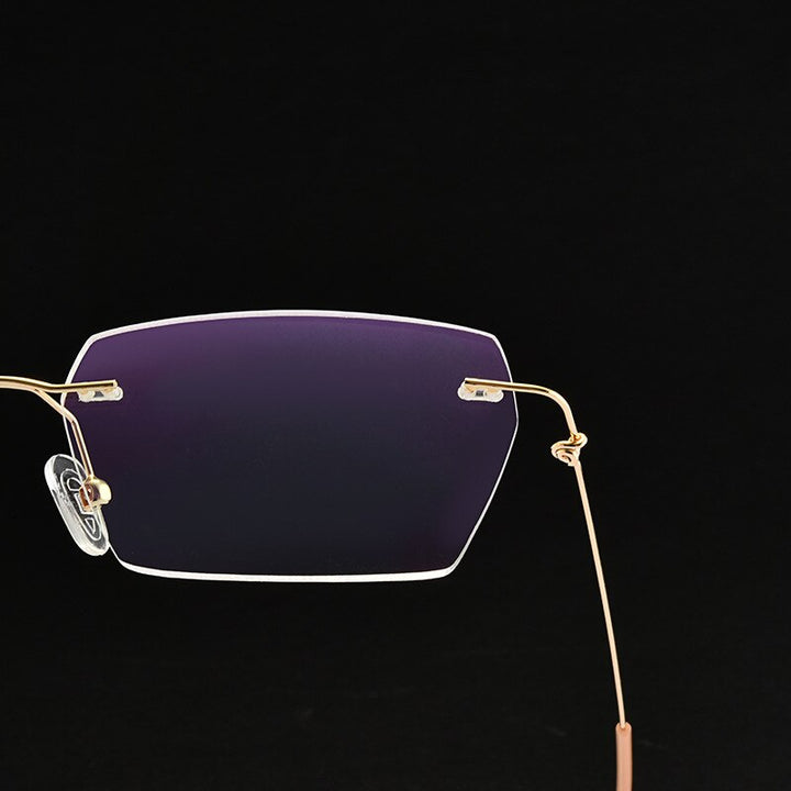 Men's Eyeglasses Titanium Alloy Rimless S1702 Rimless Gmei Optical   