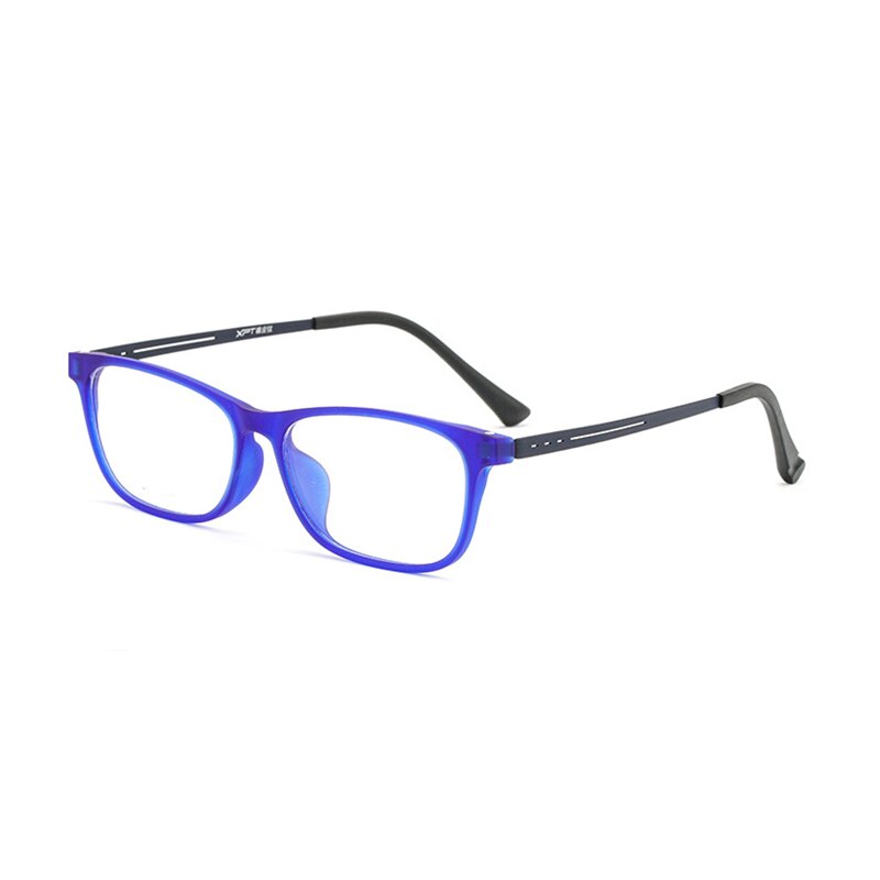 KatKani Unisex Full Rim TR 90 β Titanium Square Frame Eyeglasses K9823 Full Rim KatKani Eyeglasses Blue  