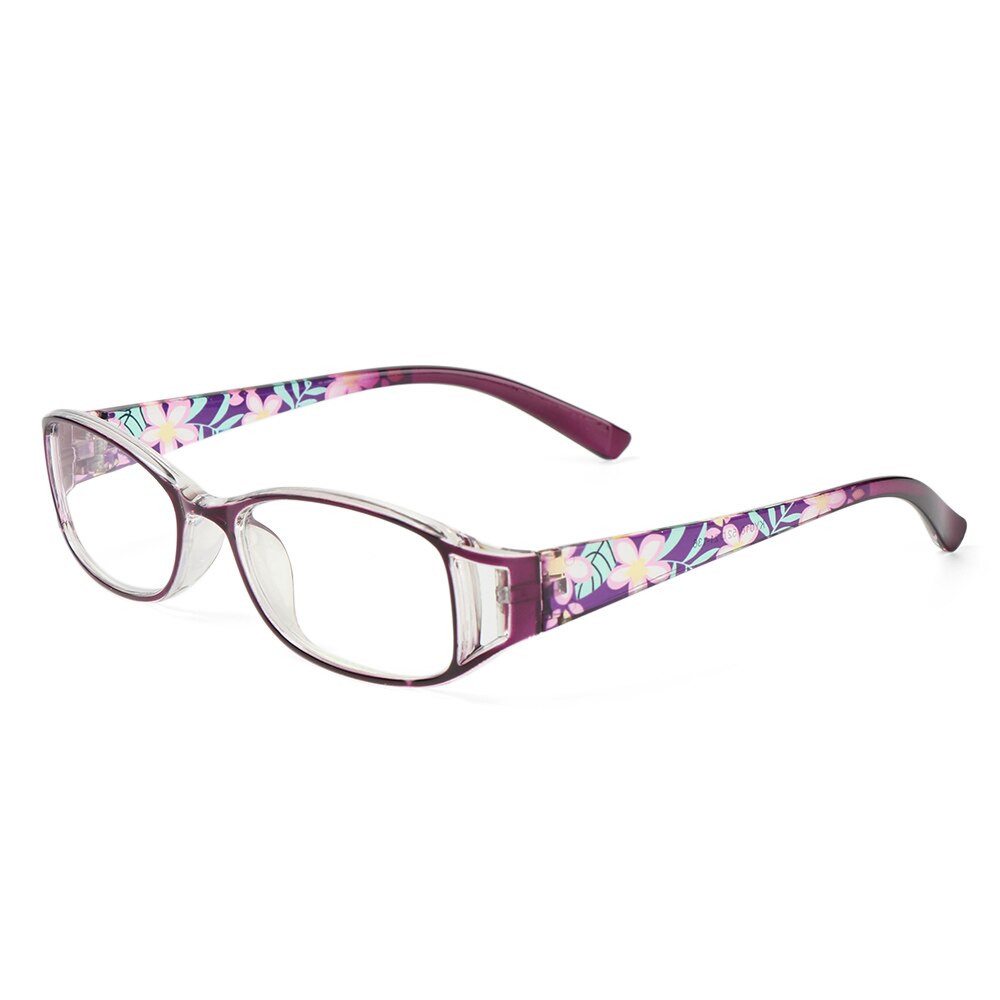 High-Definition Reading Glasses Unisex Ultralight Pc Frames Glasses Vision Care Eyewear +1.00~4.00 Reading Glasses Gootrades +100 Type 3- Purple 
